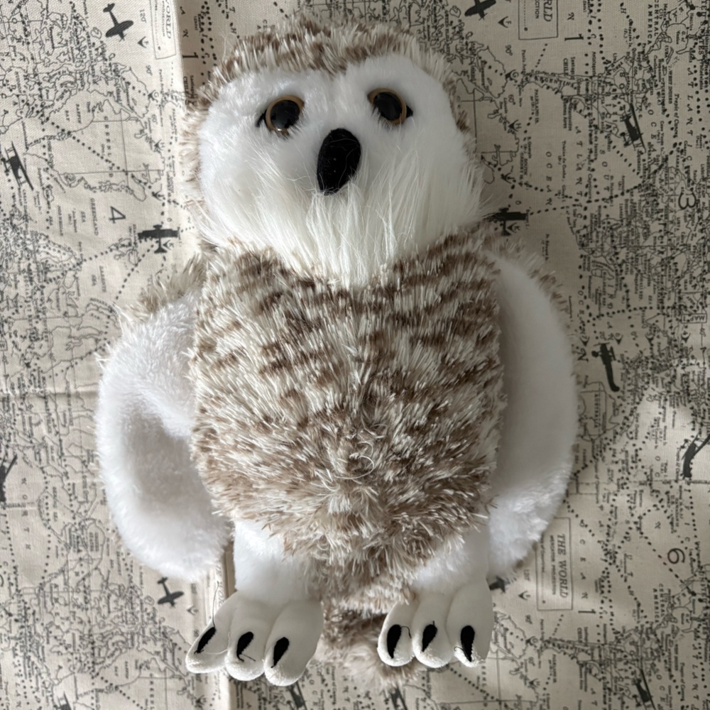 The Petting Zoo owl- White and Brown